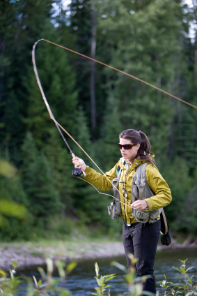 fly fishing woman